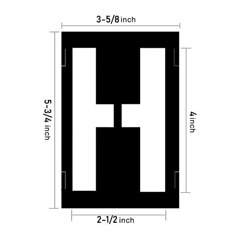 Attisstore 4 inch Plastic Interlocking Stencils Letters and Numbers 138 Piece Set, Black - Image 4